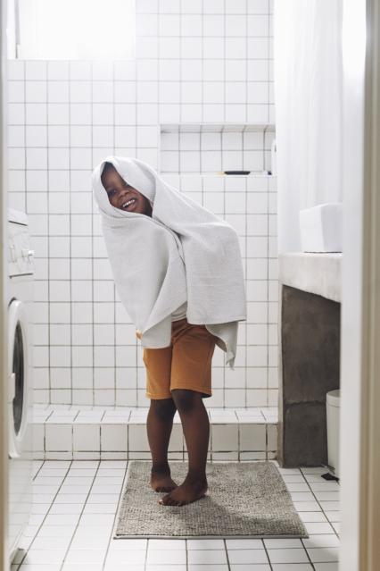 Boy in bathroom