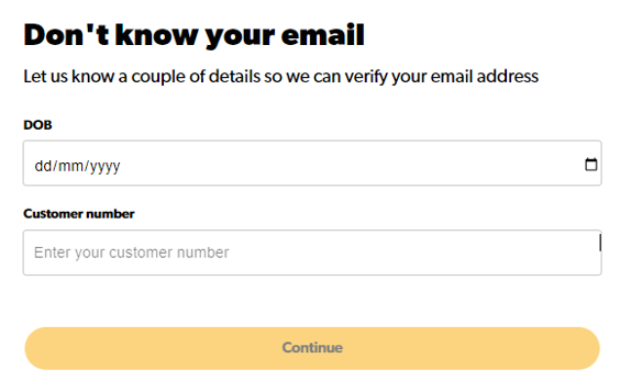 Forgotten email Nova Hub 